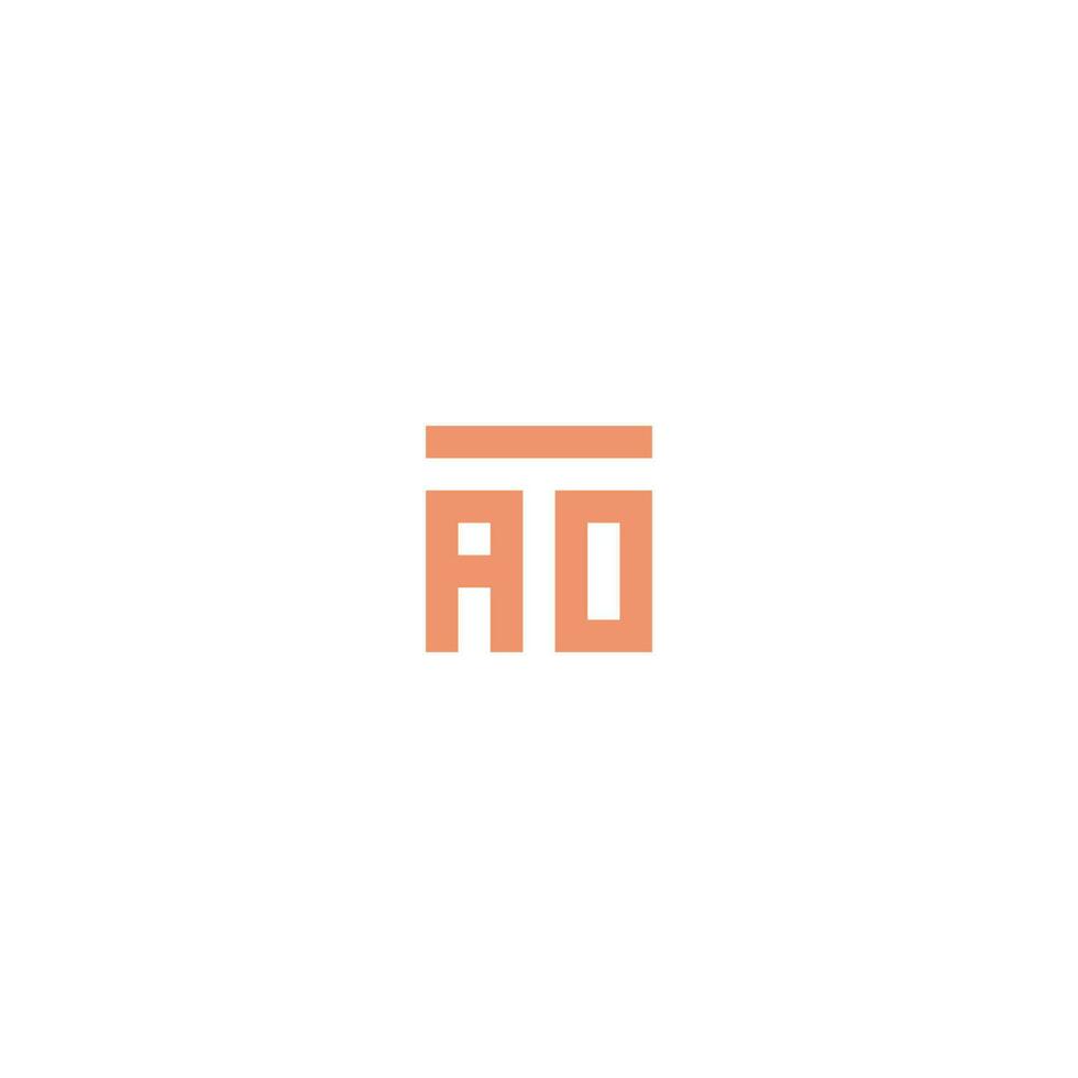 Letters TAO AOT Square Logo Minimal Simple Modern vector