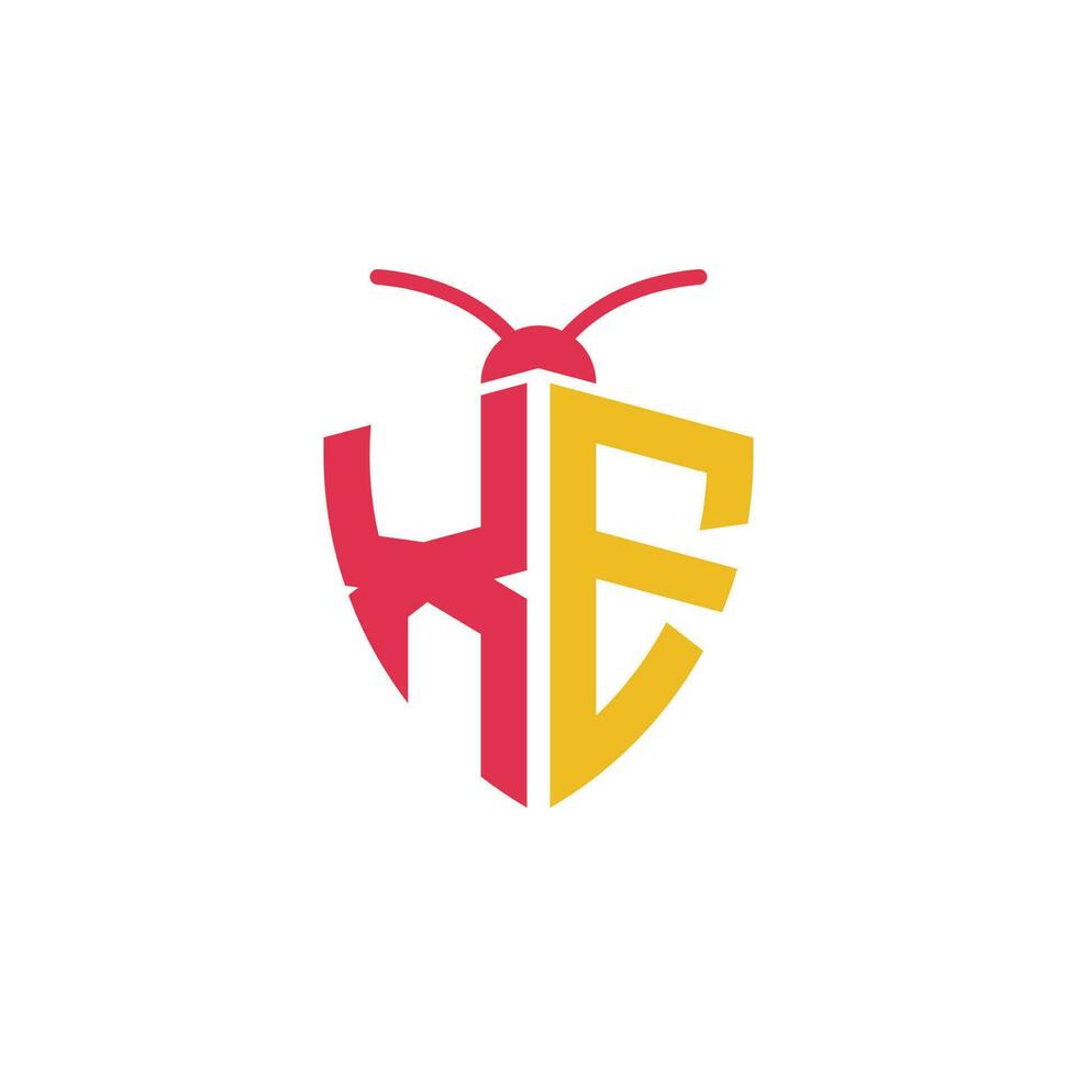 Letters XE Pest Control Logo vector