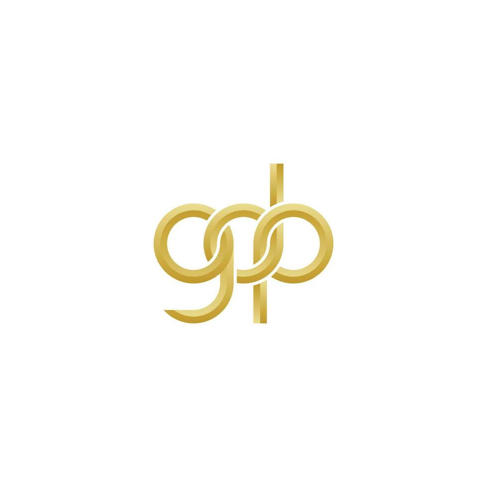 Letters GDP Monogram logo design vector
