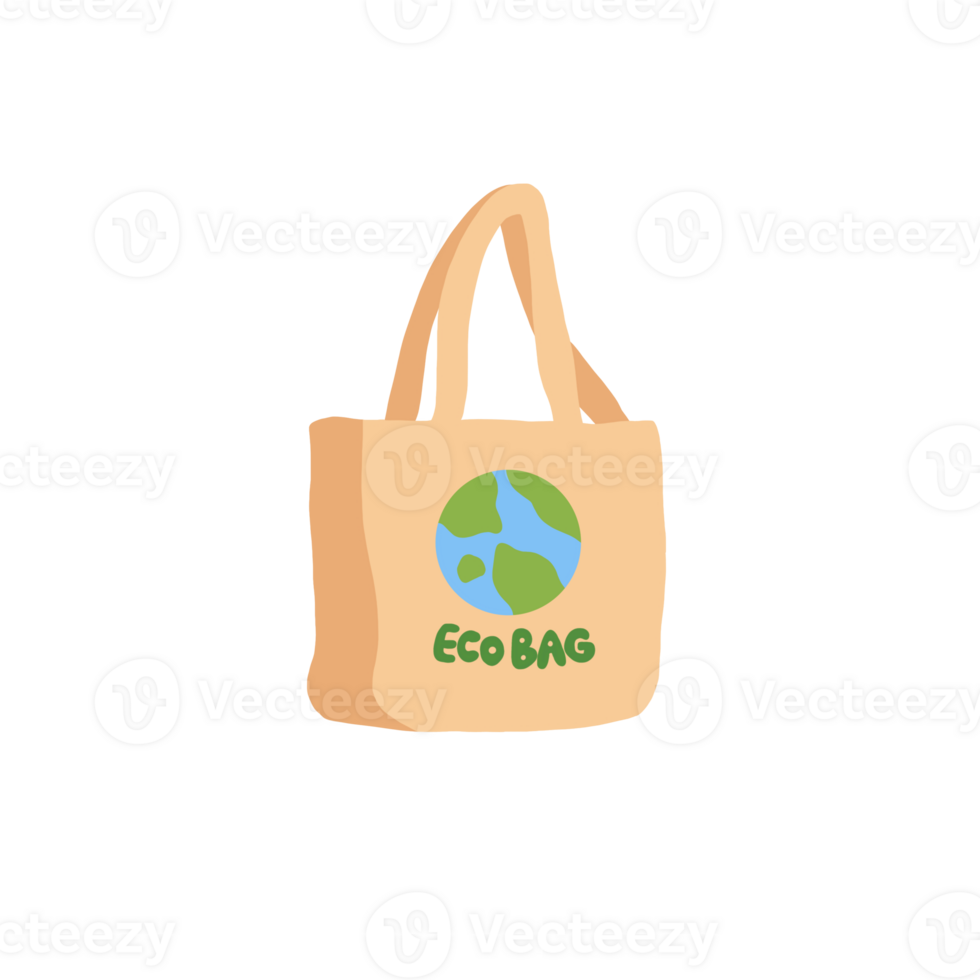 Hand Drawn Eco Bag Illustration. 24514972 PNG
