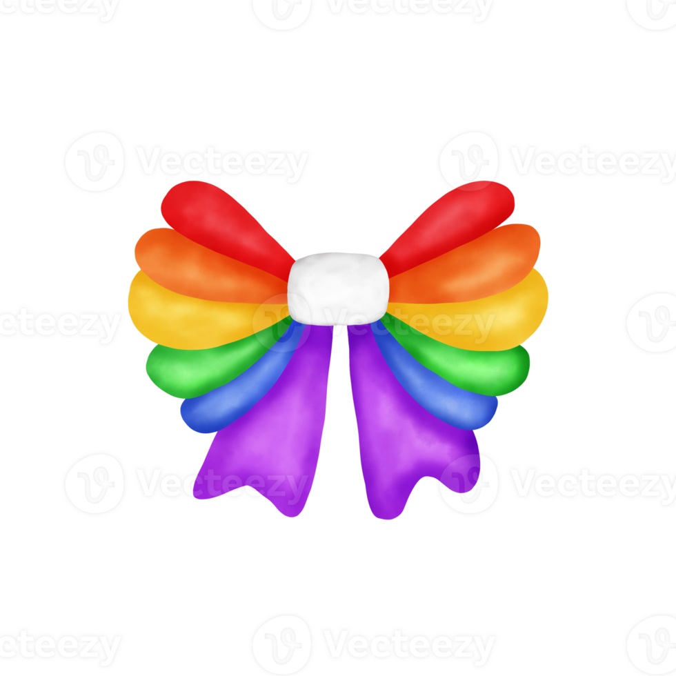 Rainbow Ribbon, Pride Month Illustration png