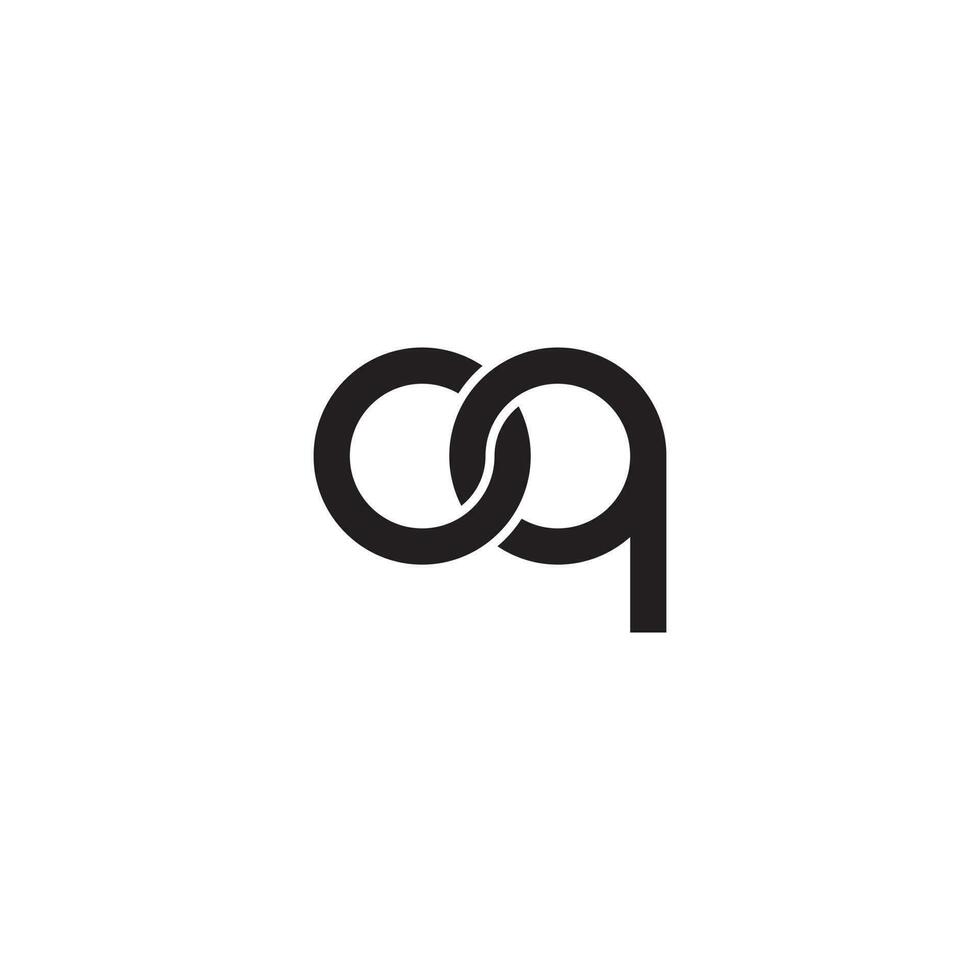 letras oq monograma logo diseño vector
