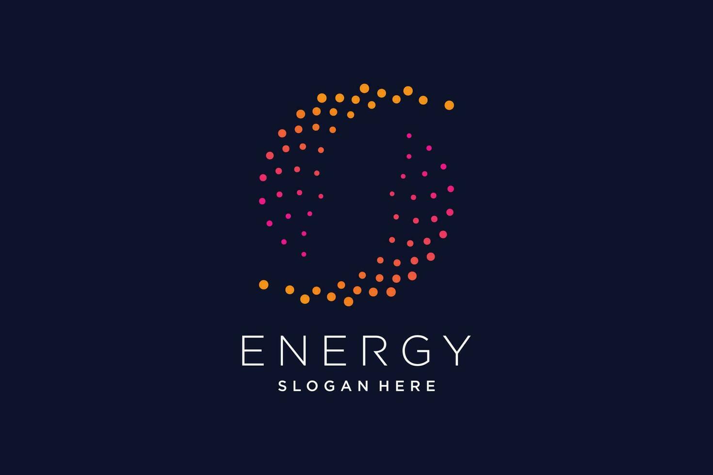 Energy logo design with creative abstract idea vector