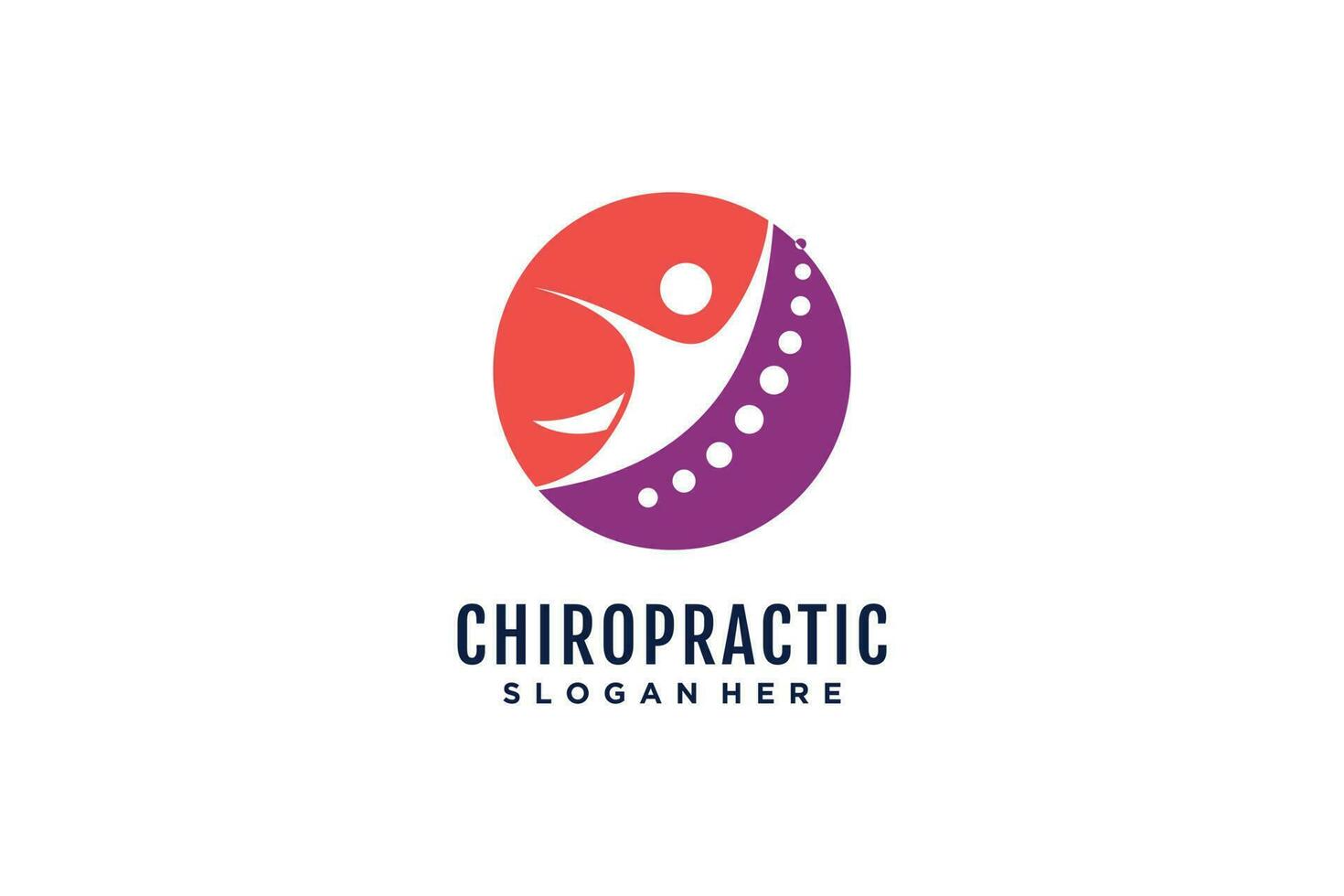 Chiropractic logo vector with creative design concept