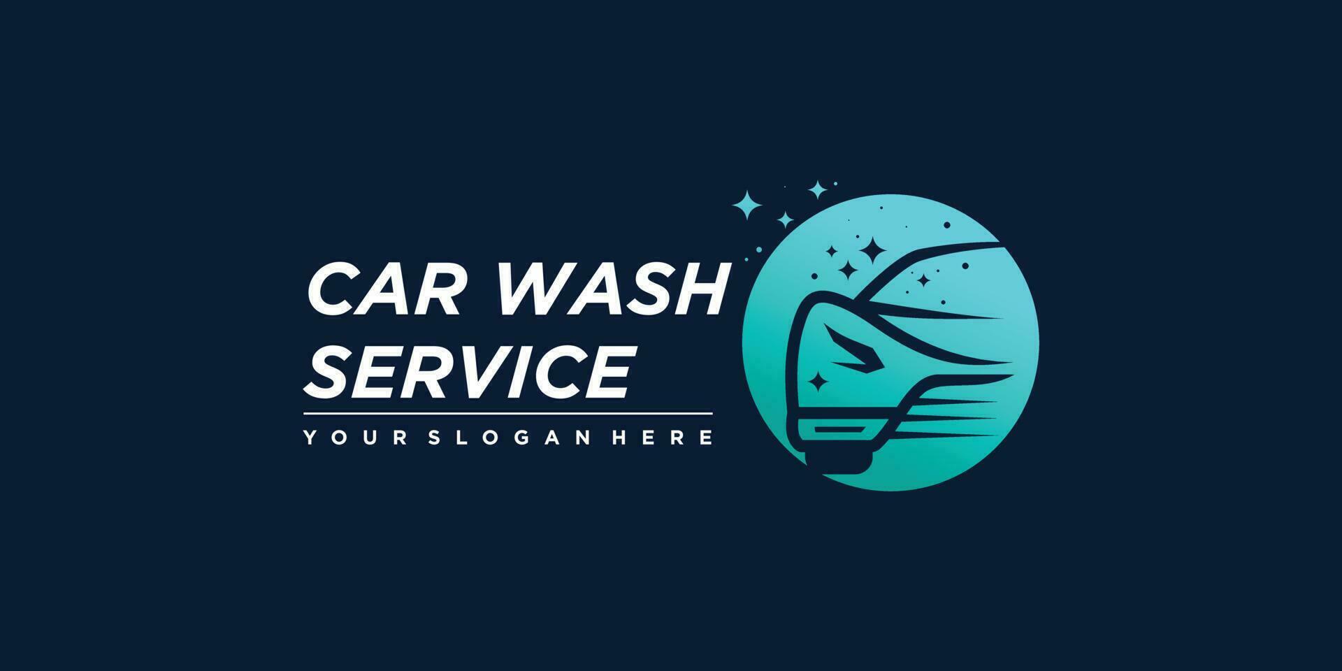 Car wash logo design vector with modern creative unique style