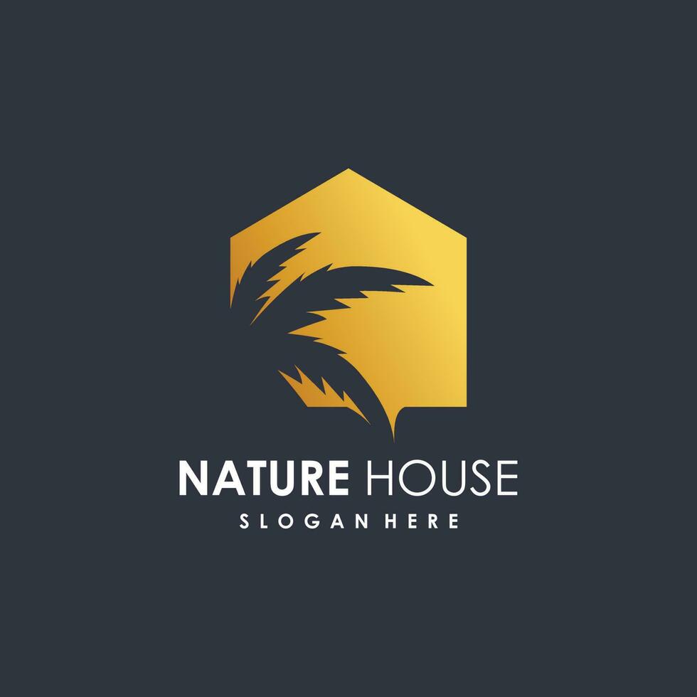 Palm logo design with modern and unique style vector