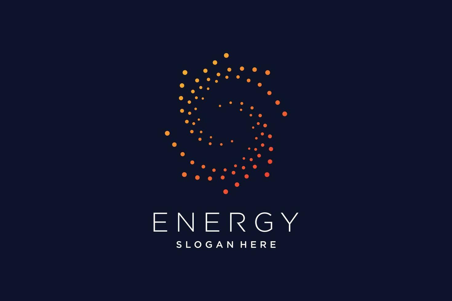 Energy logo design with creative abstract idea vector