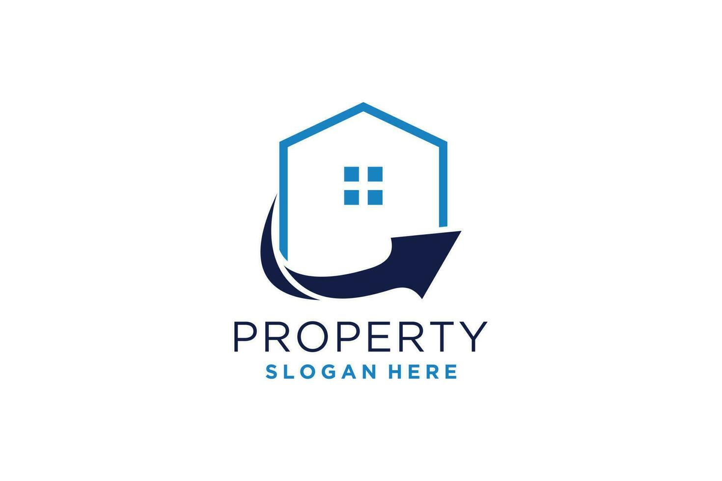 Property investment logo design vector with modern style