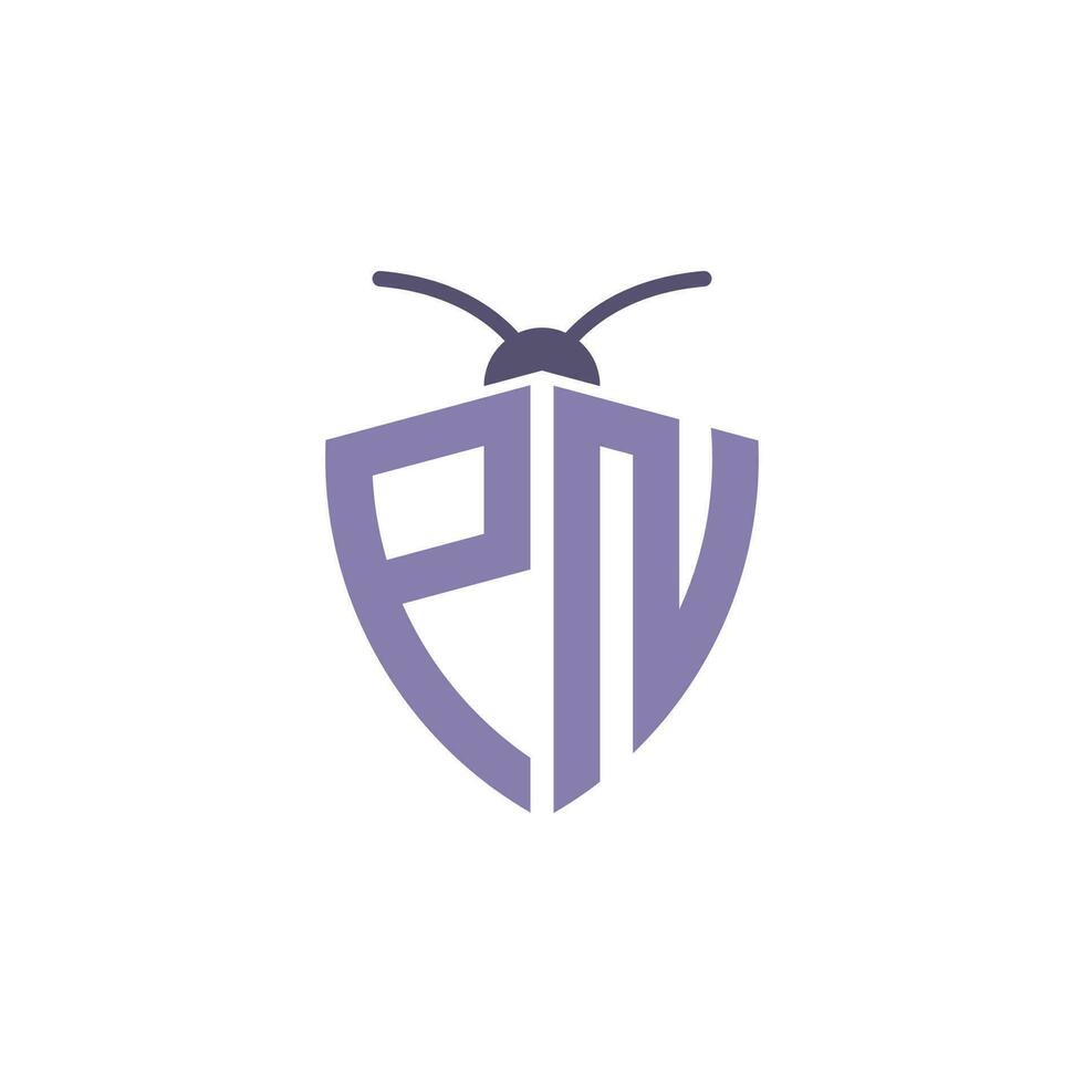 Letters PN Pest Control Logo vector