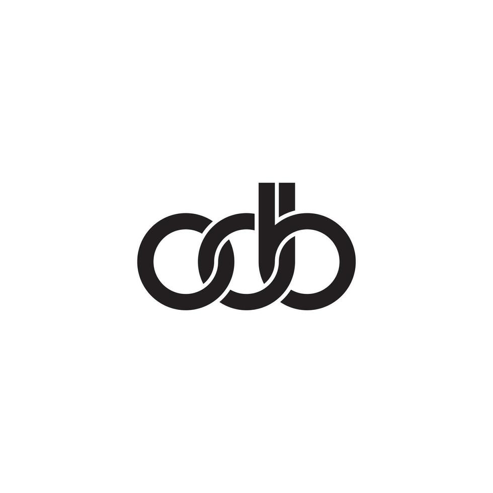 Letters ODB Monogram logo design vector