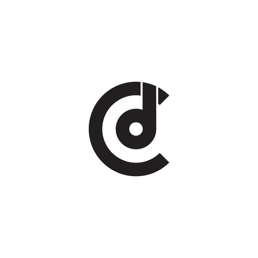 Bold letters CD DC Monogram logo design vector