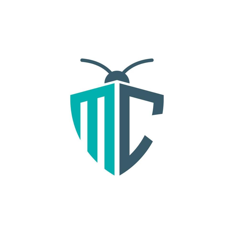 Letters MC Pest Control Logo vector