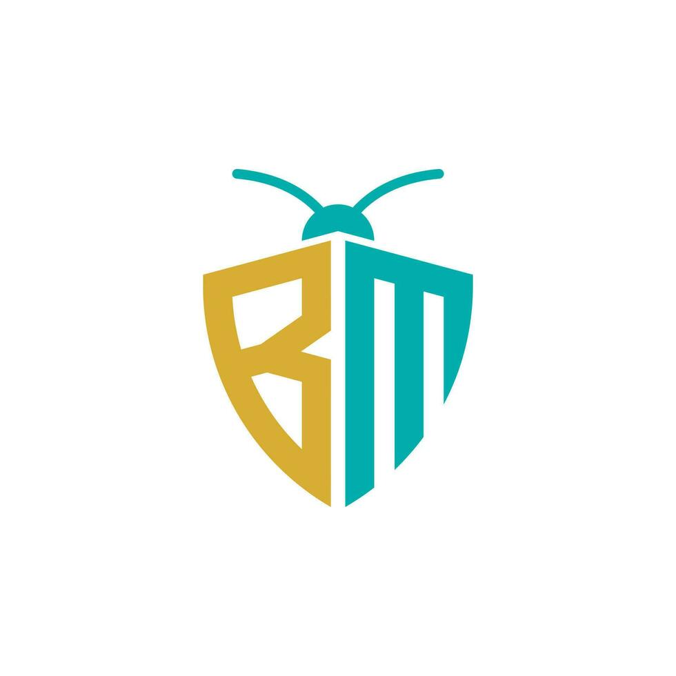 Letters BM Pest Control Logo vector