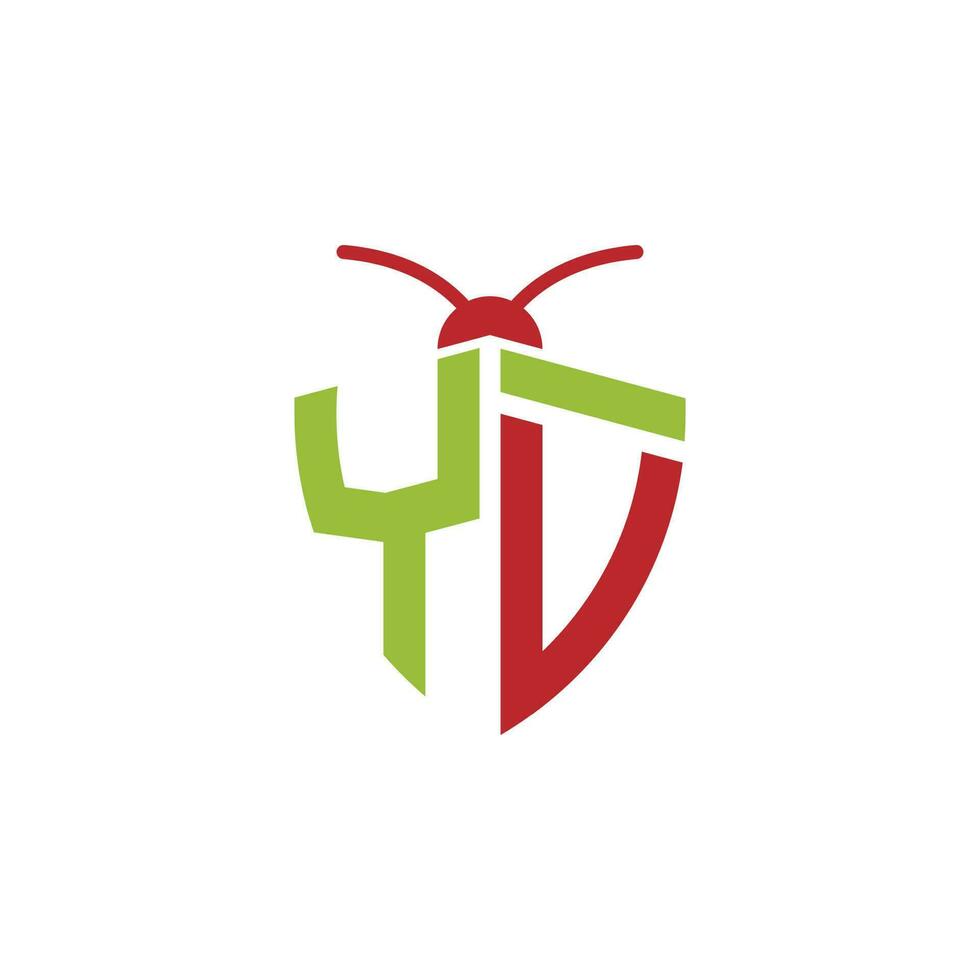 Letters YV Pest Control Logo vector