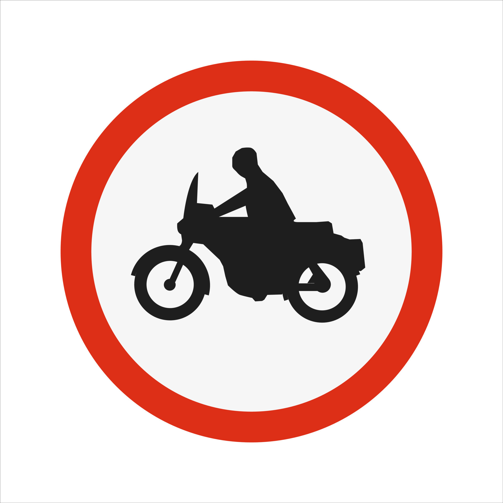 No Motorcycles Road Traffic Sign Isolated Vector. Motorcycle driving ...