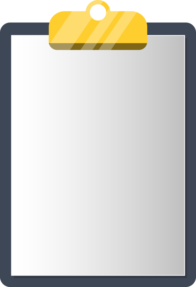 Empty clipboard. blank paper on clipboard png