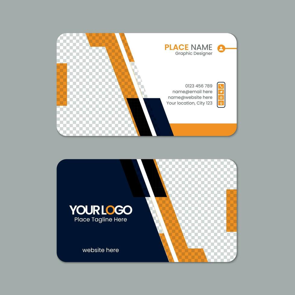 Round corner business card template design with texture and pattern, visiting card, name card, Print ready double sided clean fresh and modern corporate business card layout with mockup vector