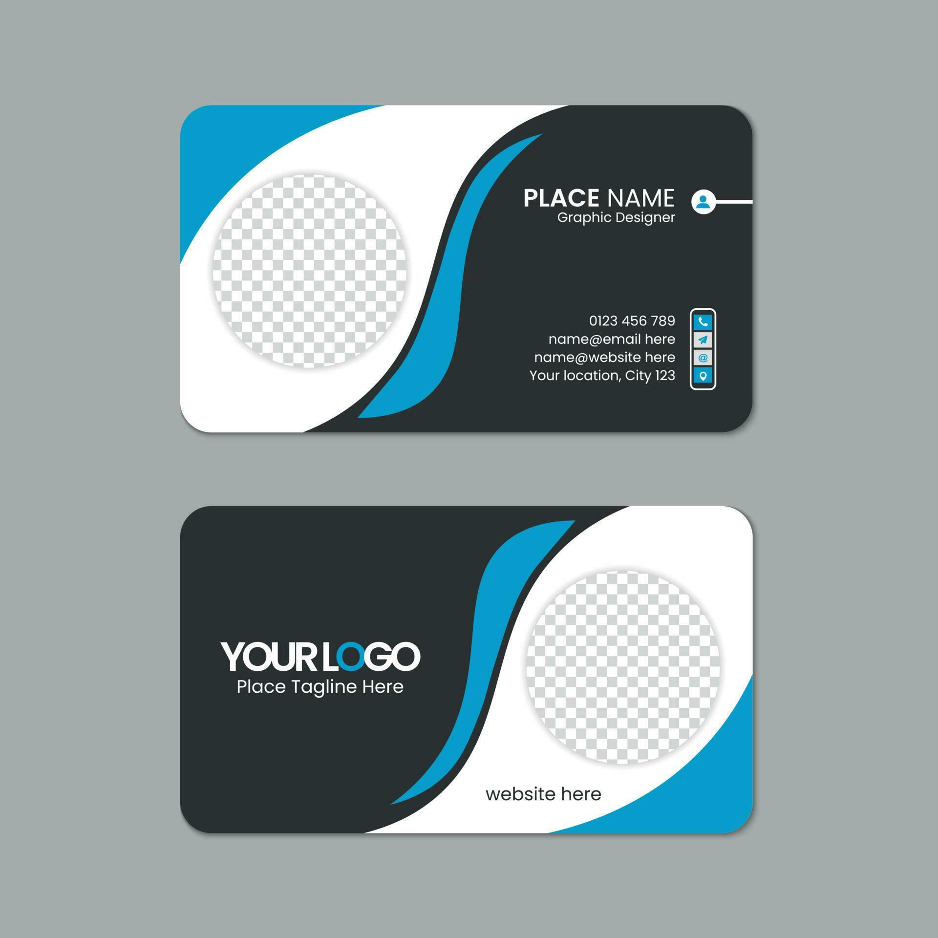 Round corner business card template design with texture and pattern Round corner business card template design with texture and pattern