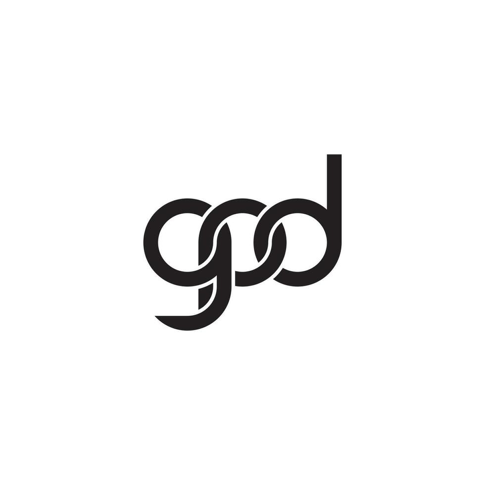 Letters GPD Monogram logo design vector