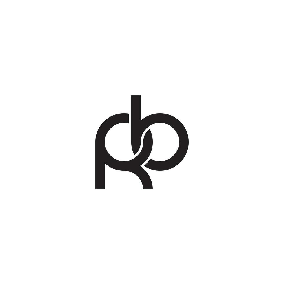 Letters RB Monogram logo design vector