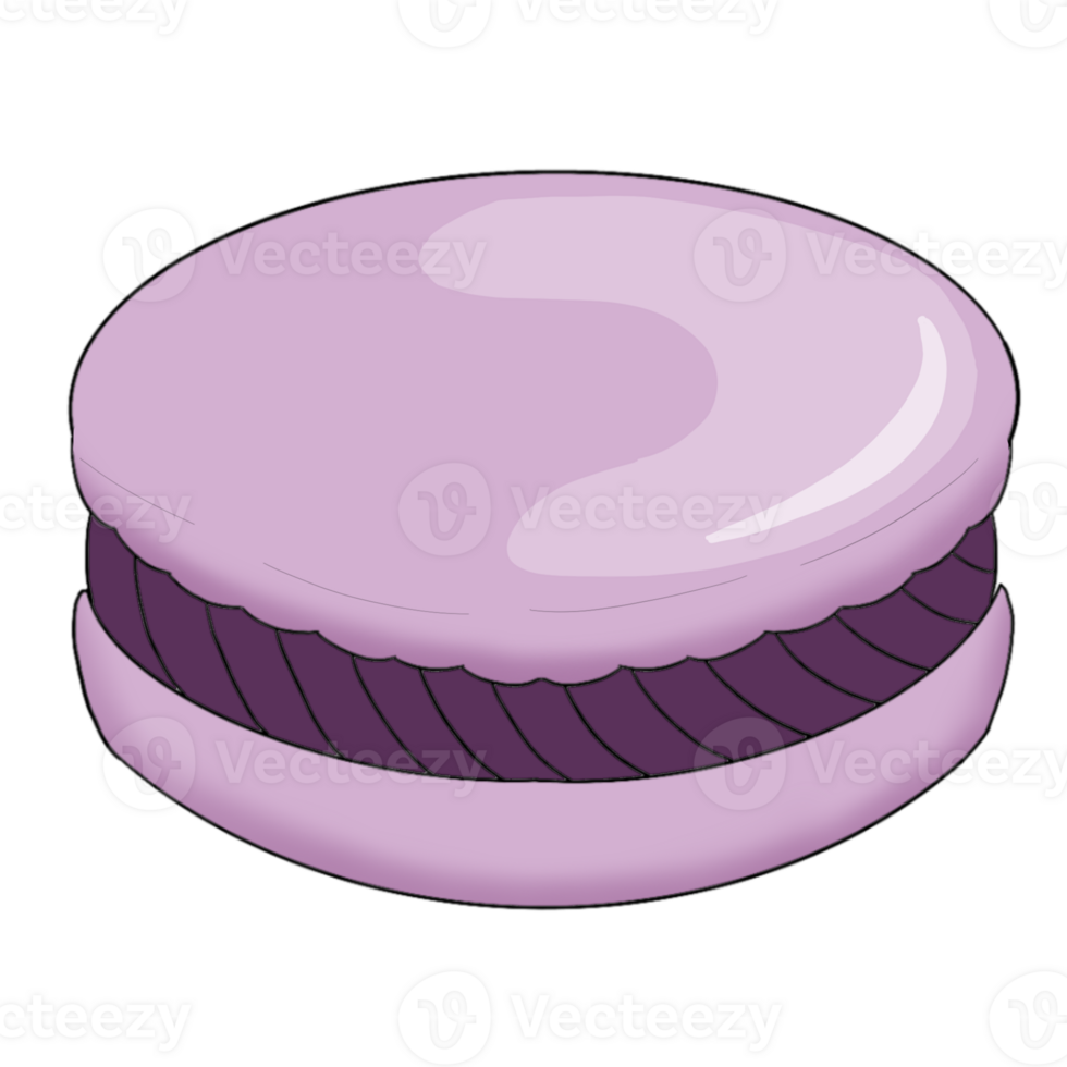 Isolated grape macaron png