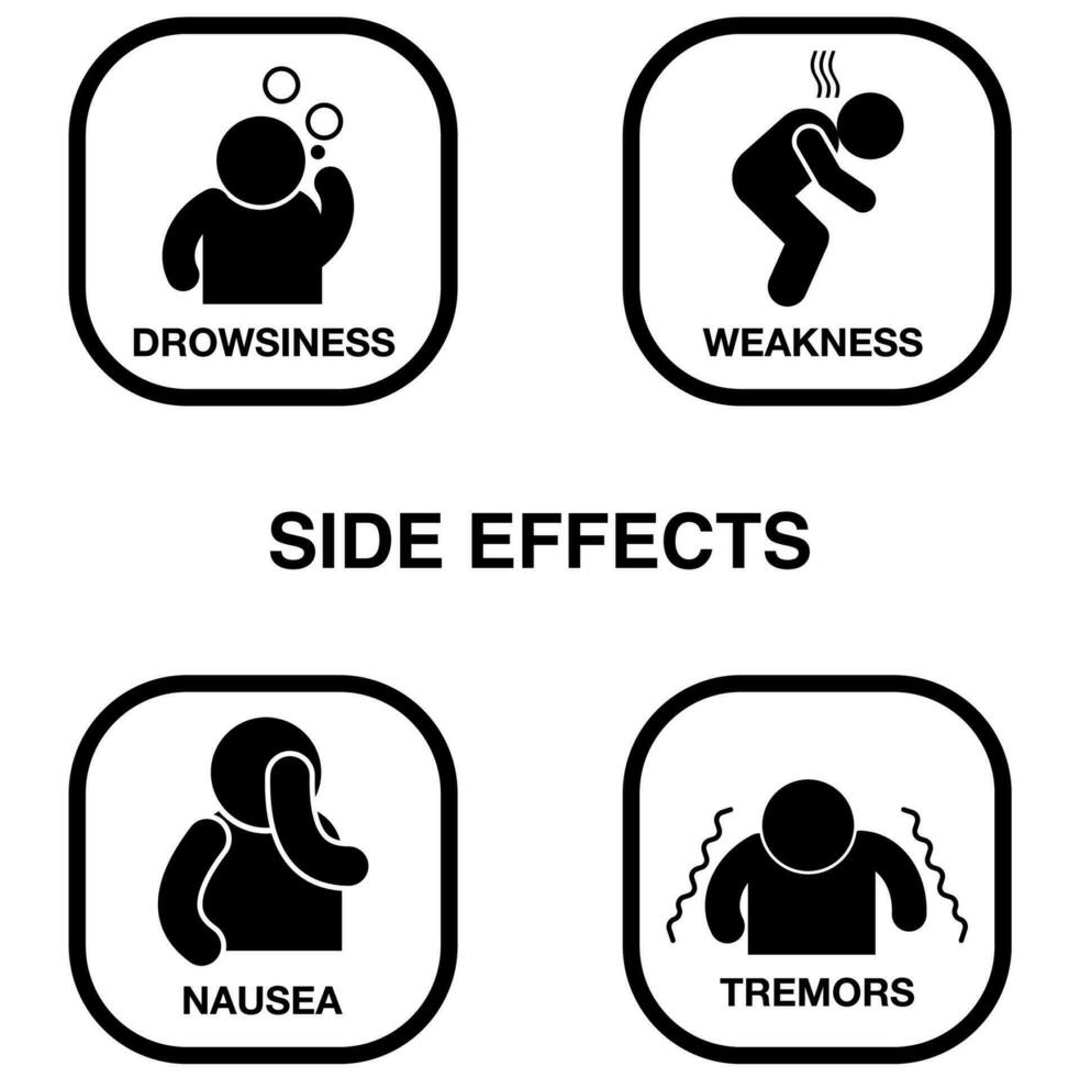 Drug Side Effects Symptom icon vector