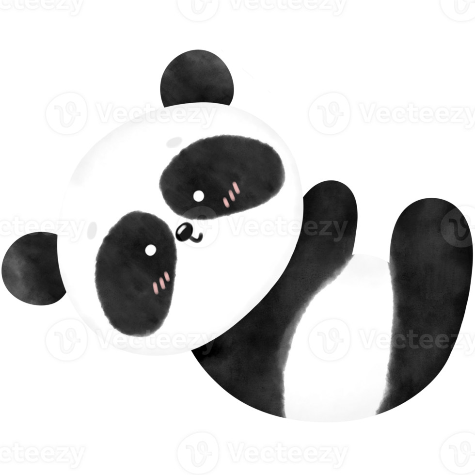 Cute Panda, Panda, Watercolor panda, panda illustration png