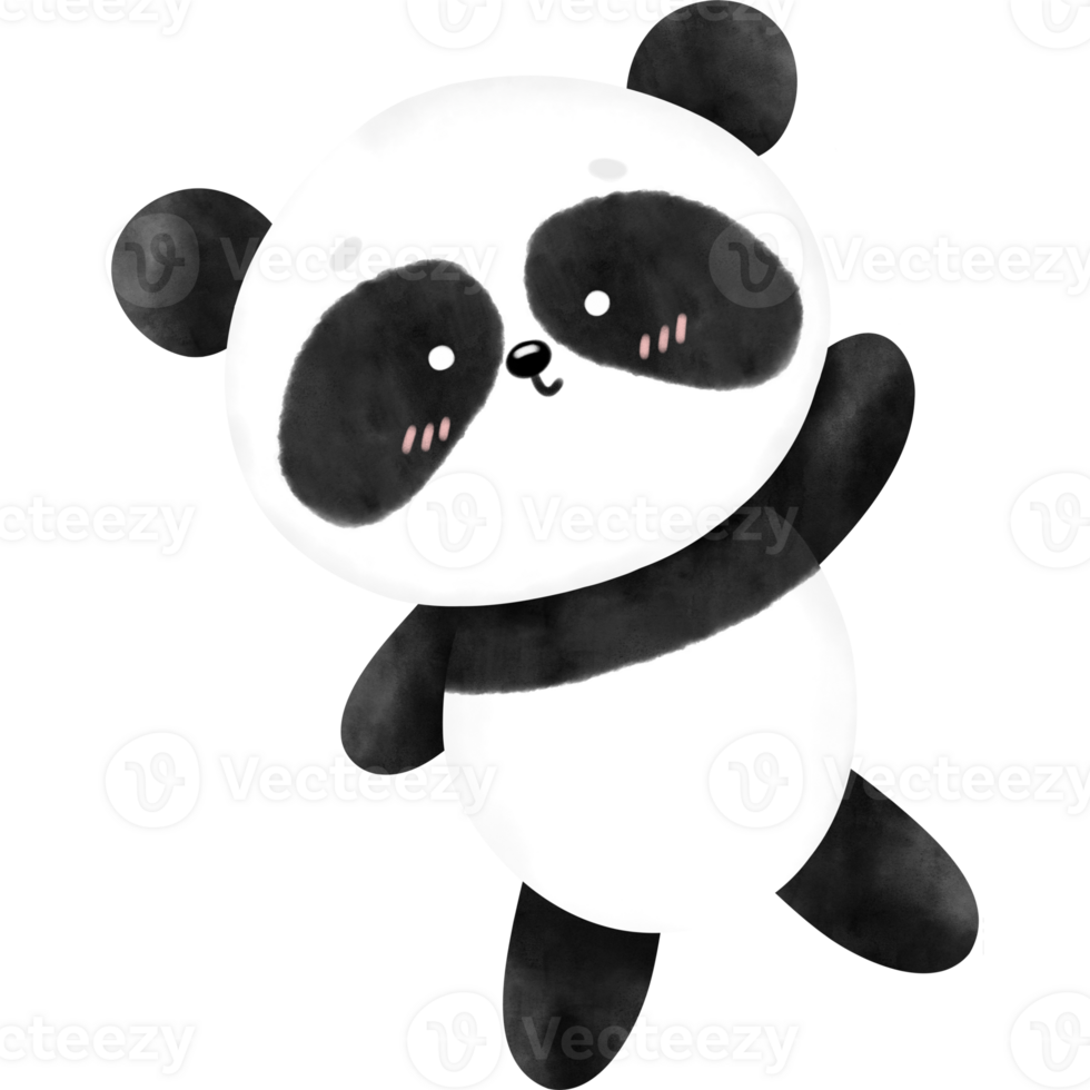 fofa panda, panda, aguarela panda, panda ilustração png