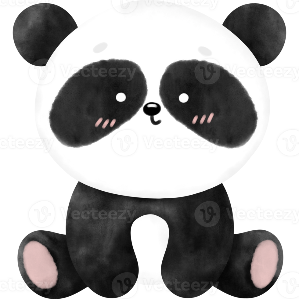 fofa panda, panda, aguarela panda, panda ilustração png