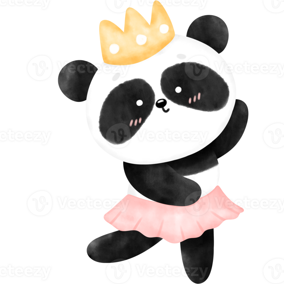 Cute Panda, Panda, Watercolor panda, panda illustration png