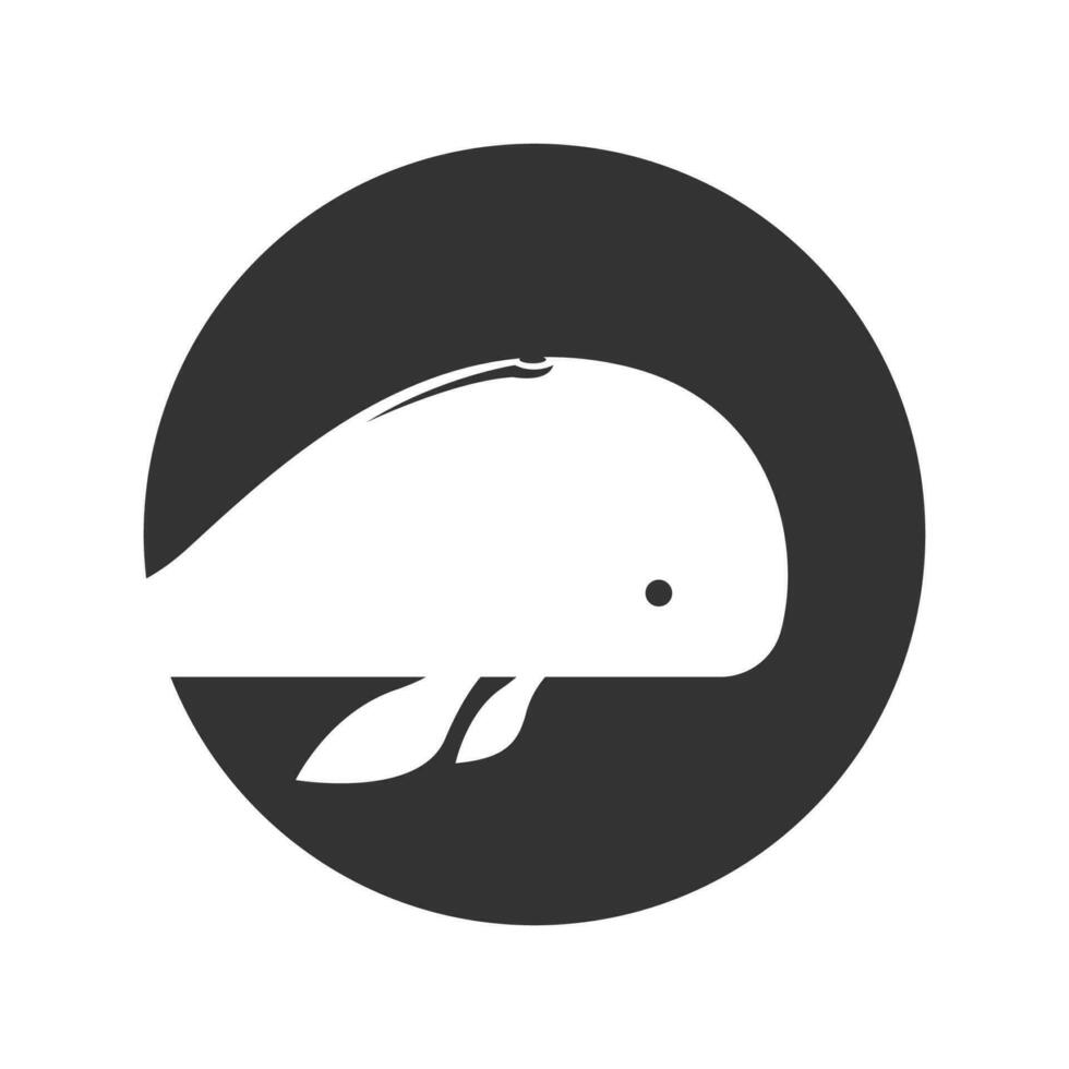 Whale logo icon design vector