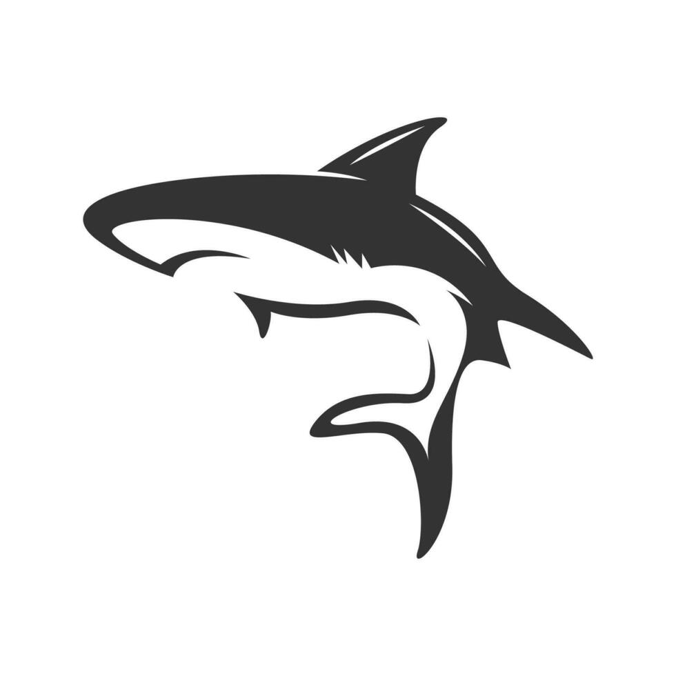 Shark icon logo design vector