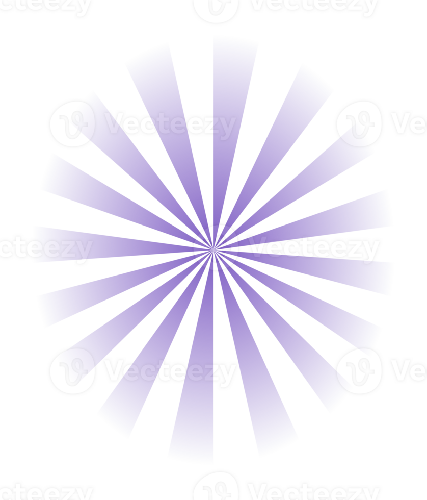 gradiente retro radial reluzente com cor Sol raios transparente png