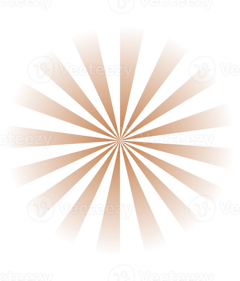 pente rétro radial sunburst avec Couleur Soleil des rayons transparent png