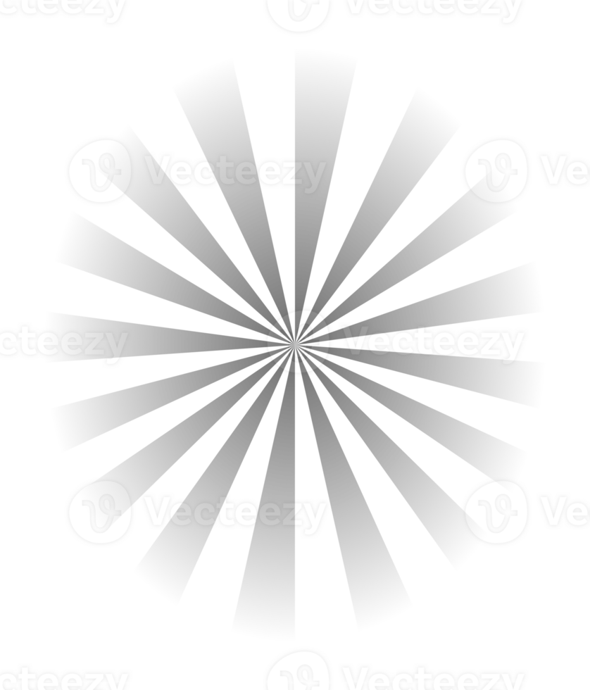 pente rétro radial sunburst avec Couleur Soleil des rayons transparent png