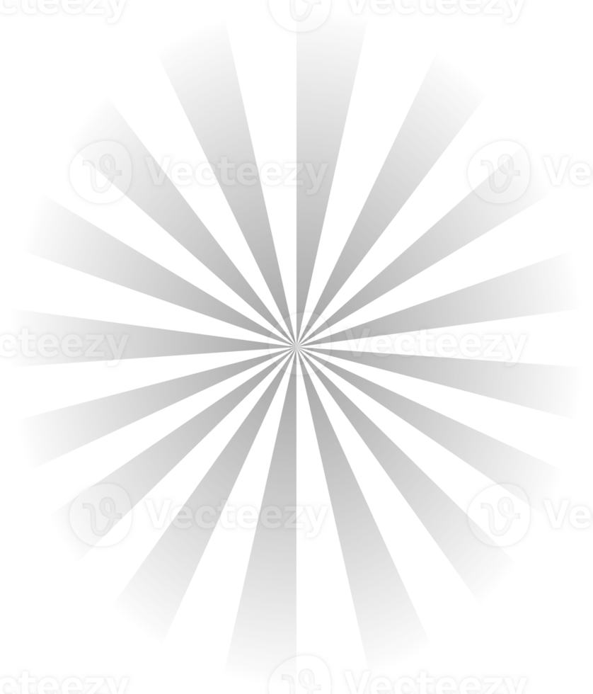 pente rétro radial sunburst avec Couleur Soleil des rayons transparent png