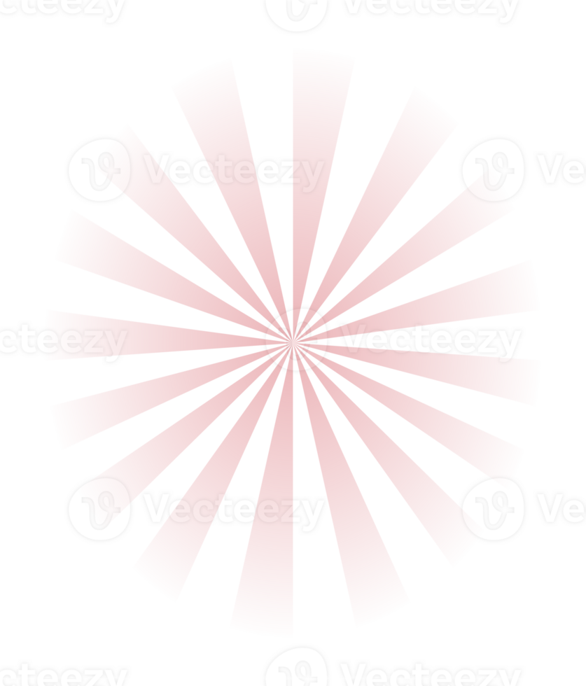 gradiente retro radial reluzente com cor Sol raios transparente png