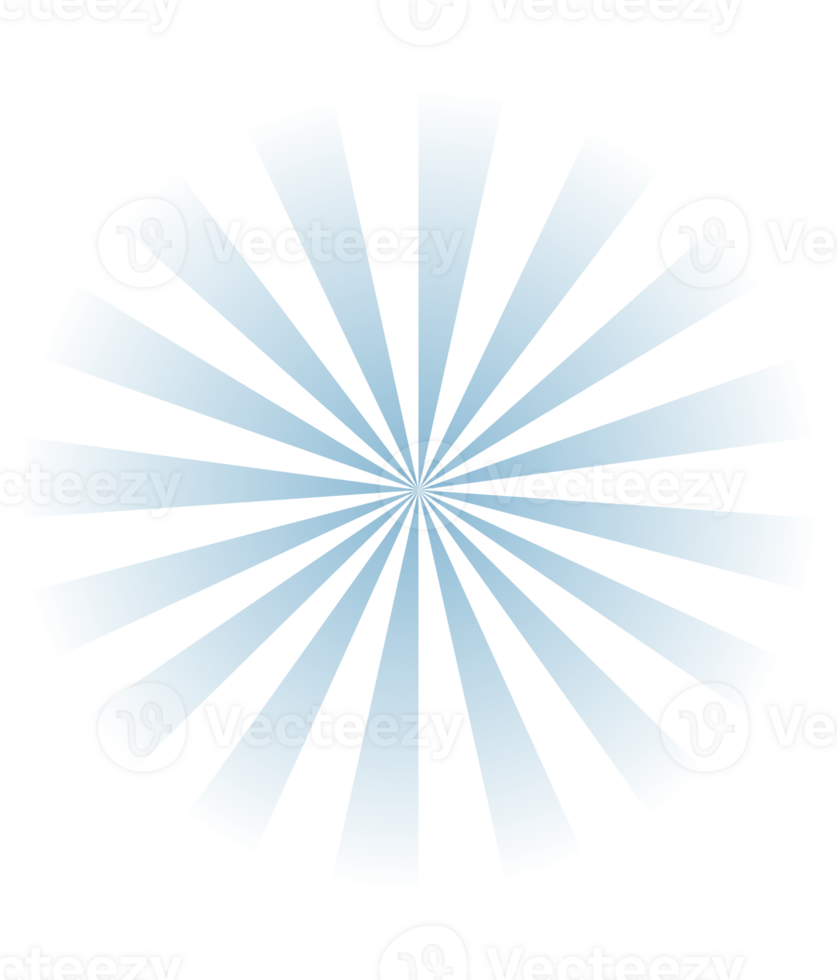 gradiente retro radial reluzente com cor Sol raios transparente png