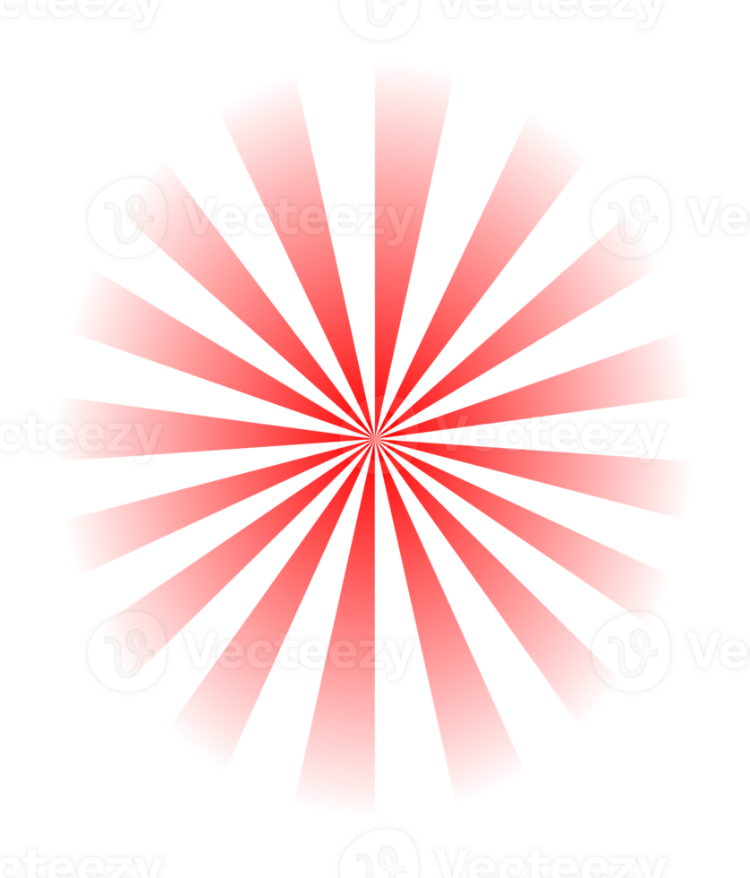 gradiente retro radial reluzente com cor Sol raios transparente png