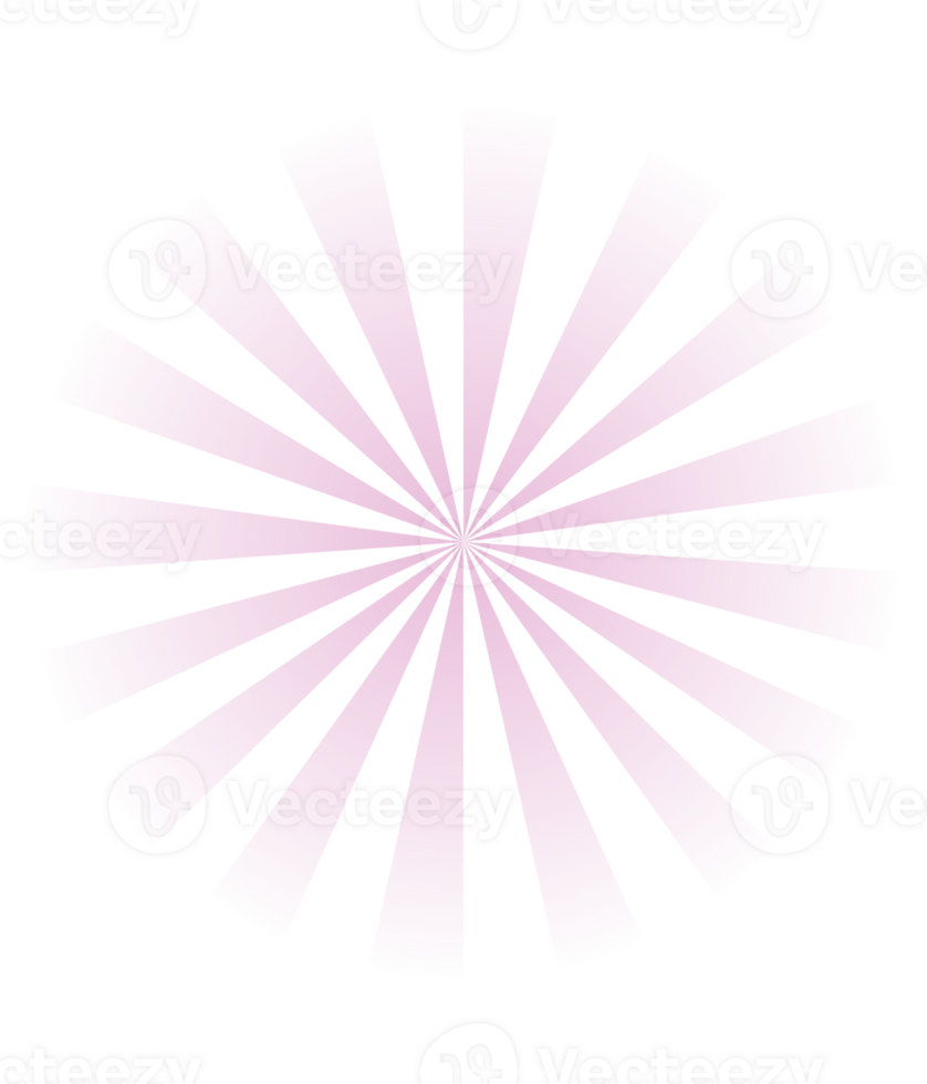 gradiente retro radial reluzente com cor Sol raios transparente png