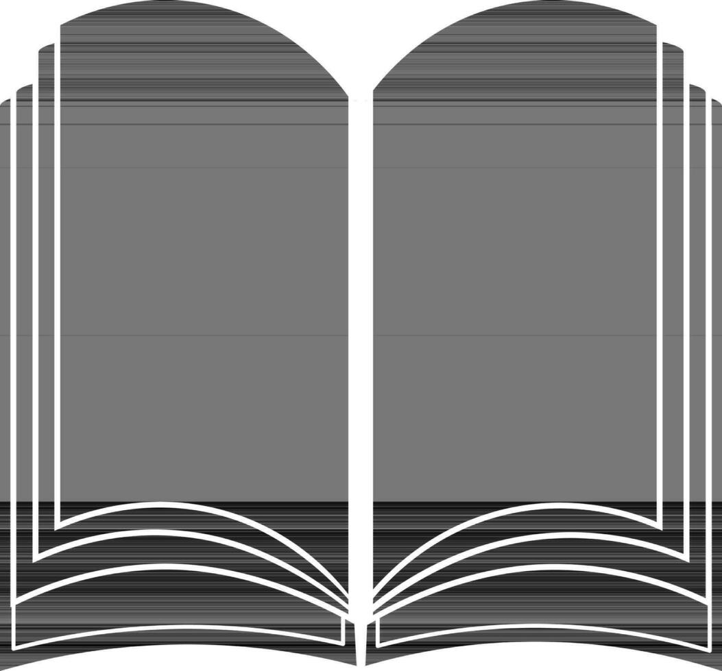 black and white style of book icon of illustration. vector