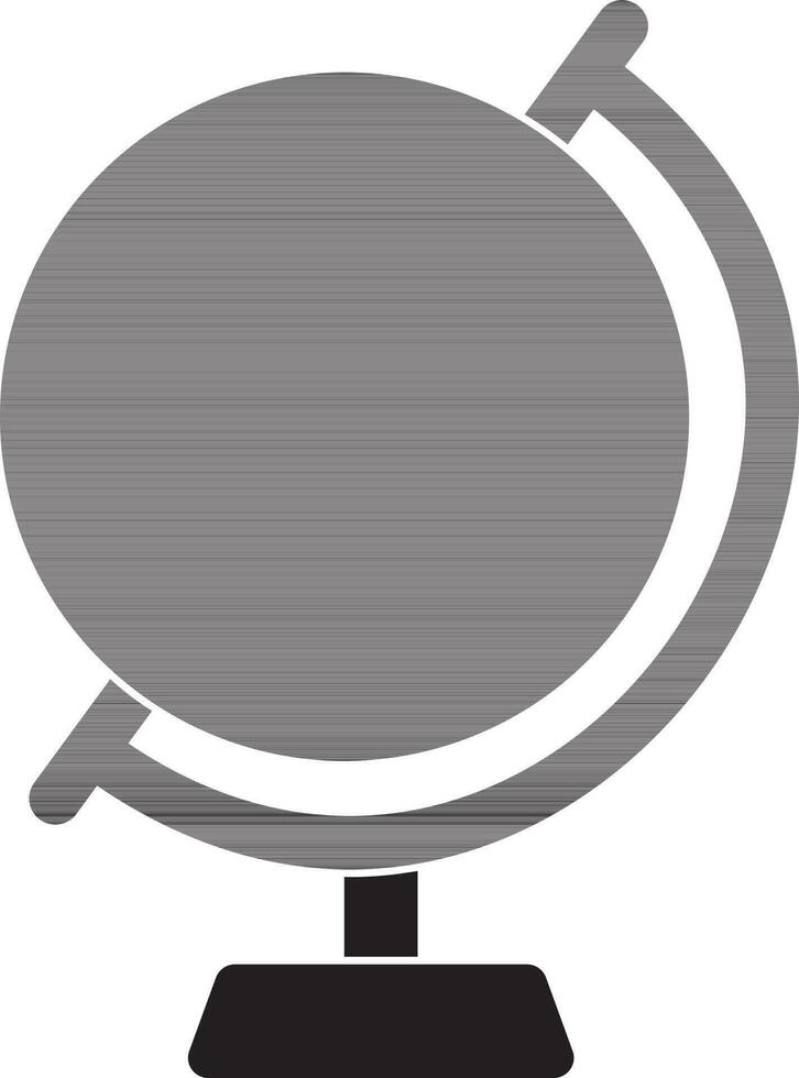 black and white style of globe icon. vector