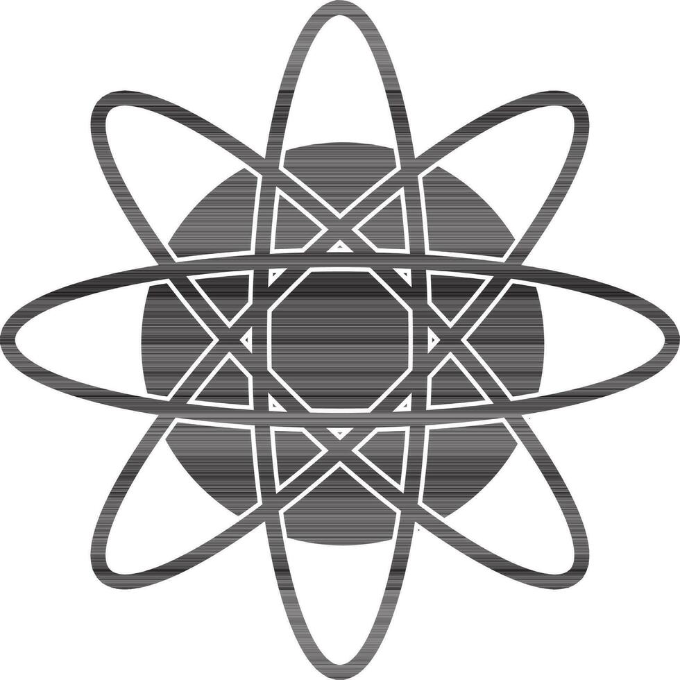 black and white of connectivity globe icon. vector