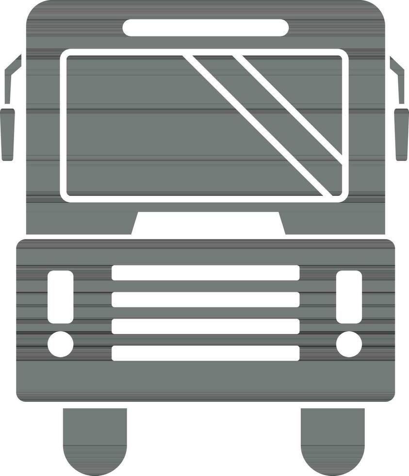 ilustración de negro y blanco estilo de autobús icono. vector