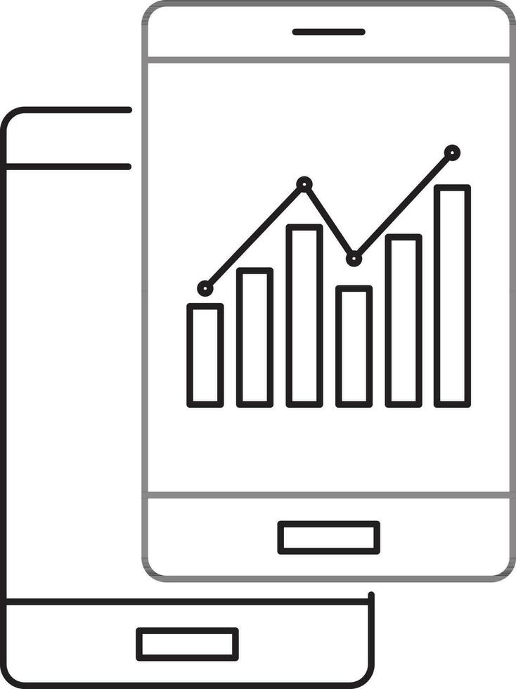 Vector Analysis symbol with Smartphone.