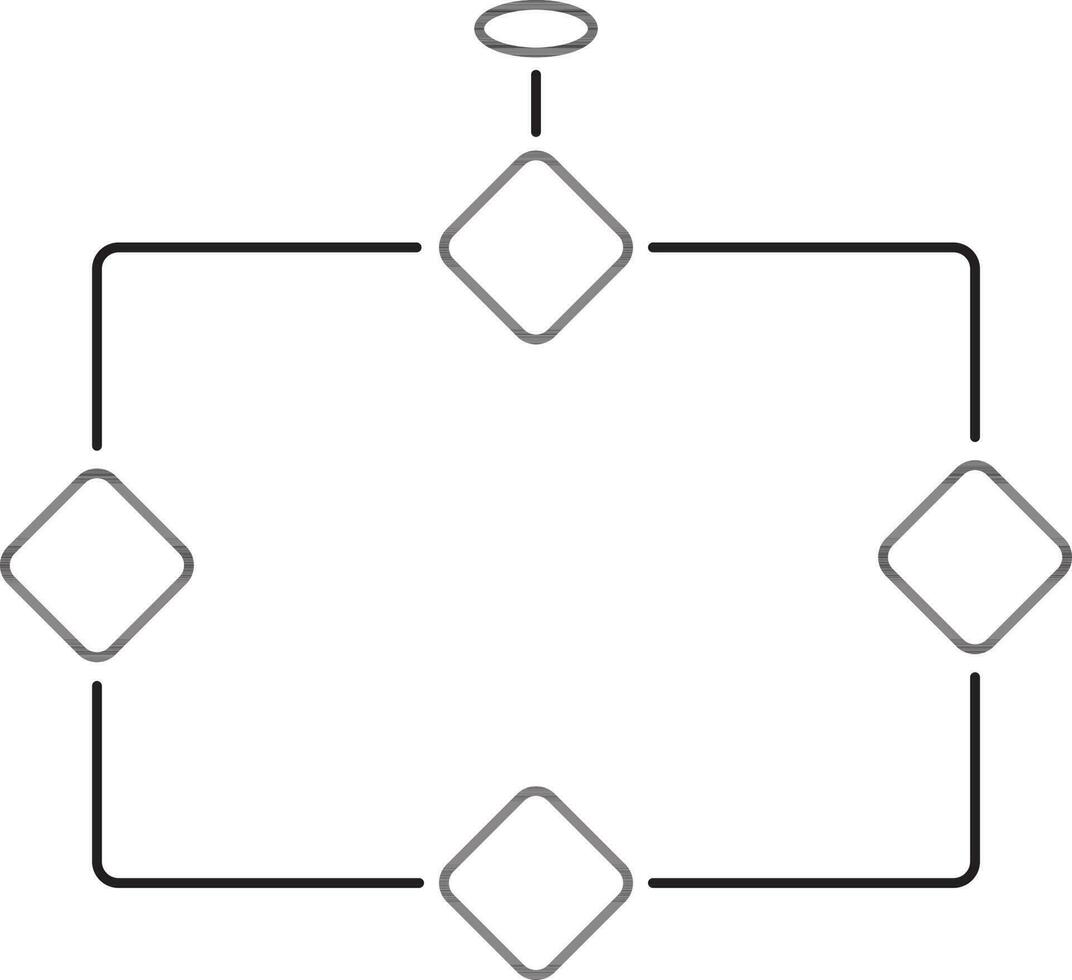 diagrama de flujo firmar o símbolo. vector