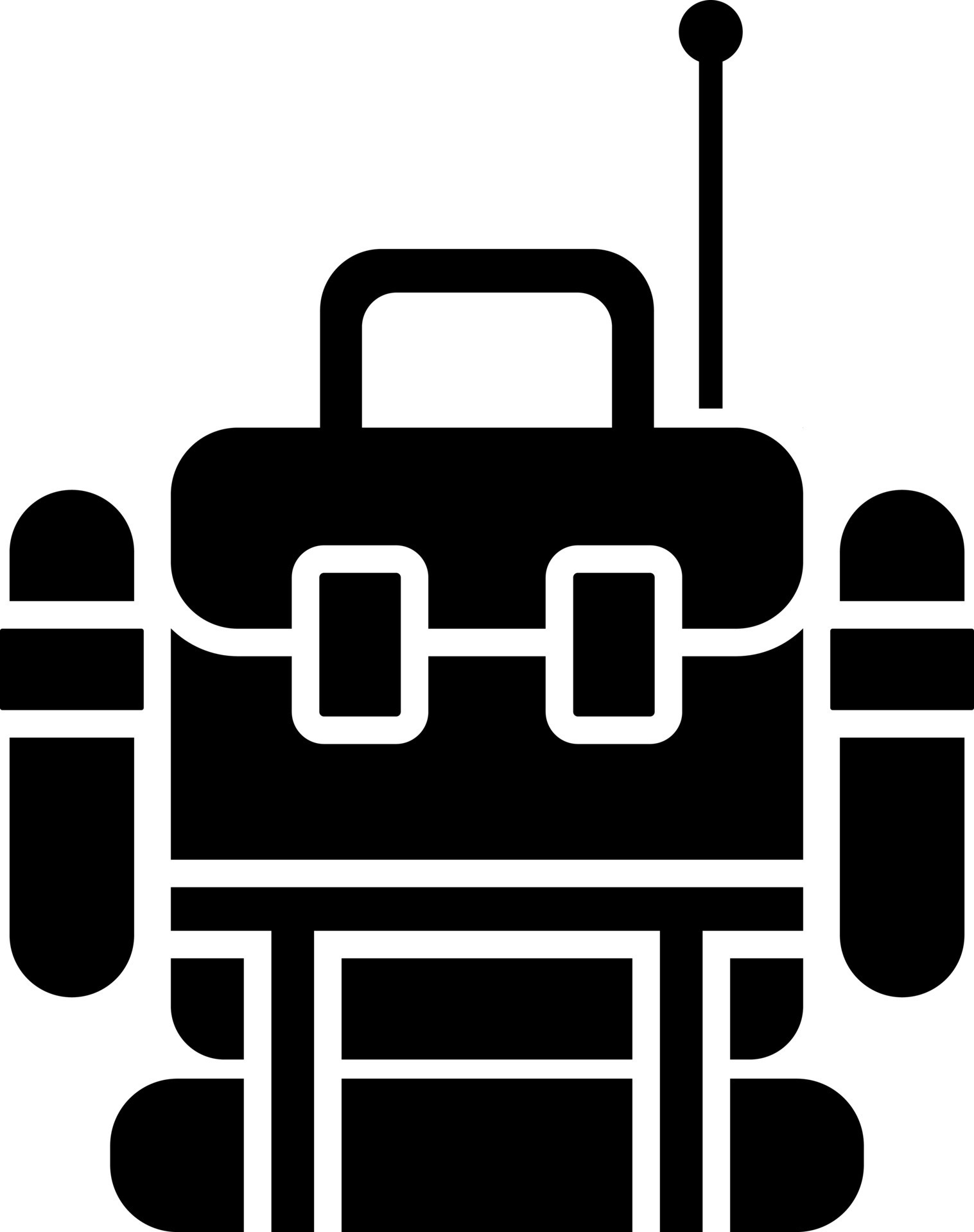 Black and white robot in flat style. 24516154 Vector Art at Vecteezy