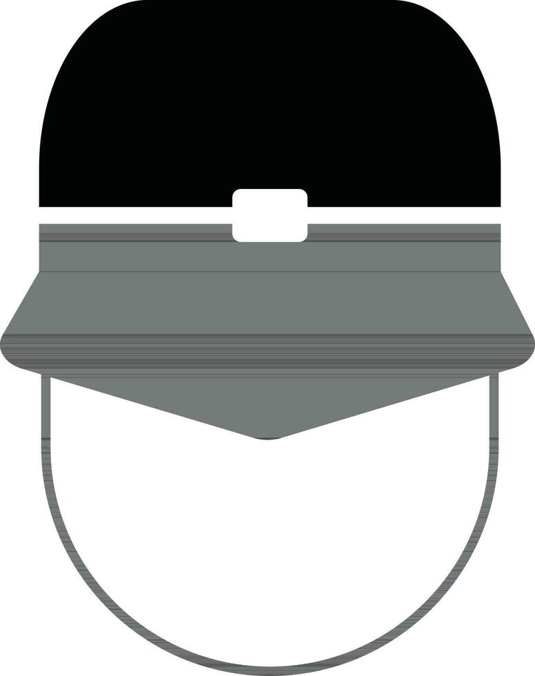 Helmet icon for fire concept in illustration and black and white style. vector