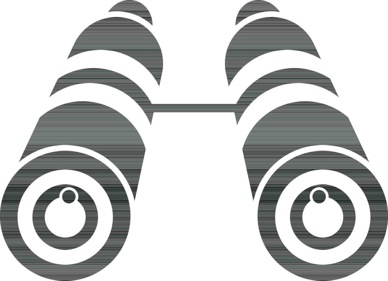 Illustration of binocular icon in flat style. vector