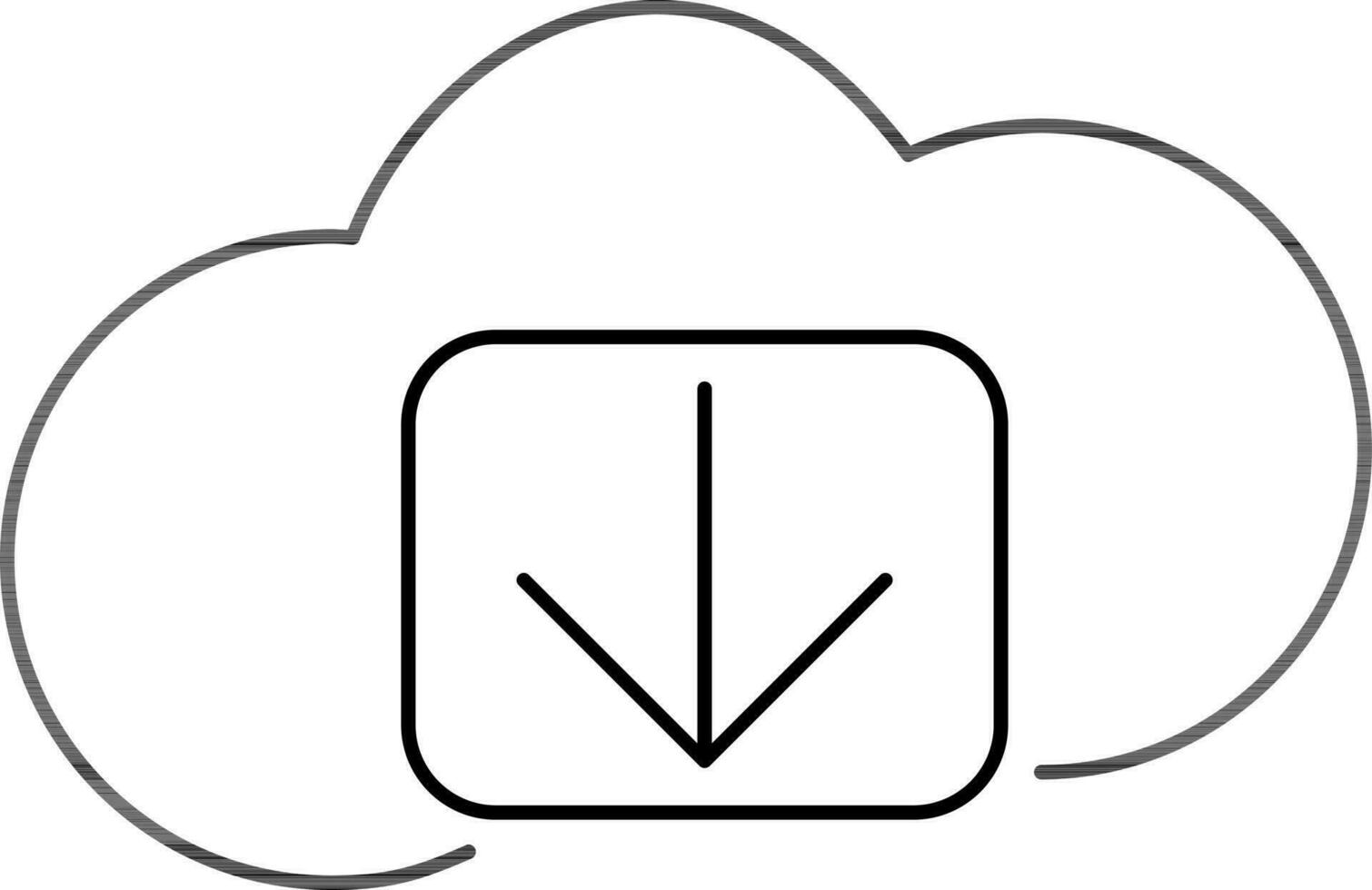 Cloud Computing, Download sign or symbol. vector